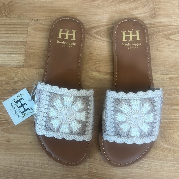 Crochet Granny Square Flat Slide Sandals | Poshmark