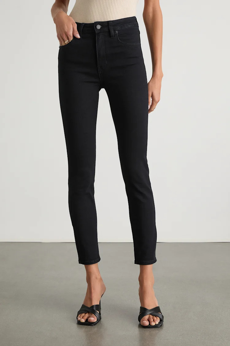 Stafford Black Denim High-Rise Skinny Jeans | Lulus