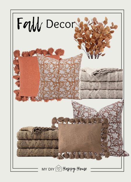 Fall decor finds… all from Amazon 

•pillow covers 
•chunky throw blankets 
•warm fall stems 
 
Also linking my favorite pillow inserts.

#LTKFind #LTKSeasonal #LTKhome