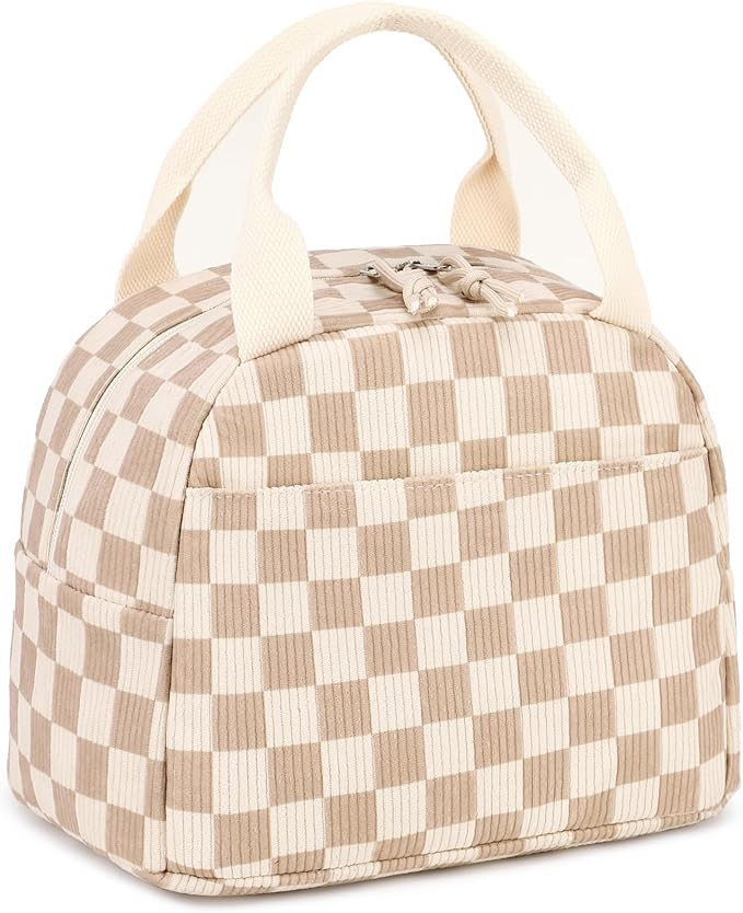 LEDAOU Lunch Box for Women Insulated Lunch Bag Corduroy Lunch Tote Bags Leakproof Cooler Lunch Ca... | Amazon (US)