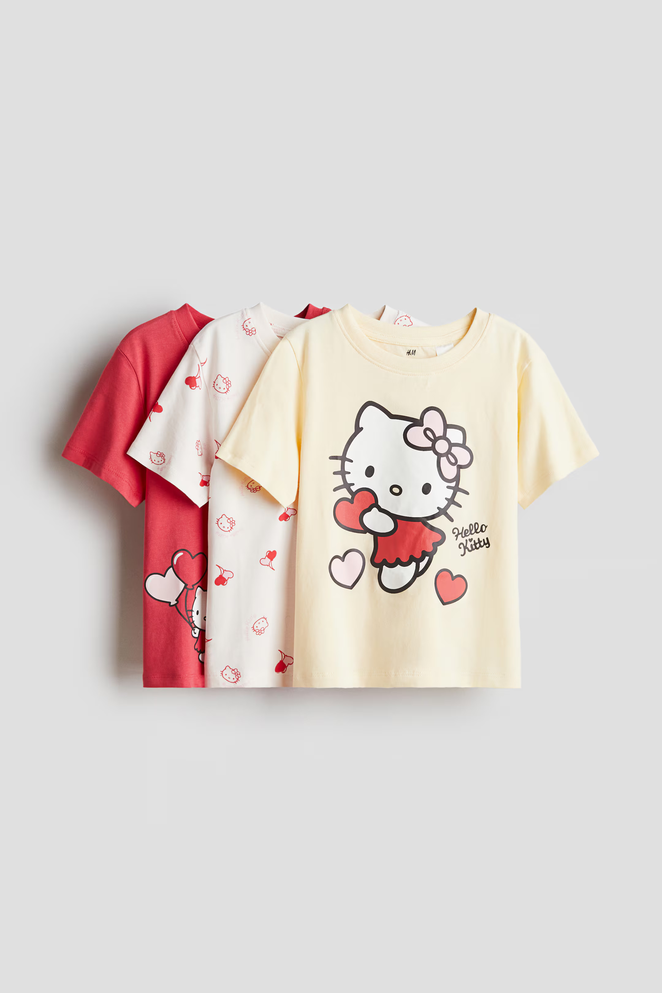 3-pack Printed Jersey Tops - Red/Hello Kitty - Kids | H&M US | H&M (US + CA)