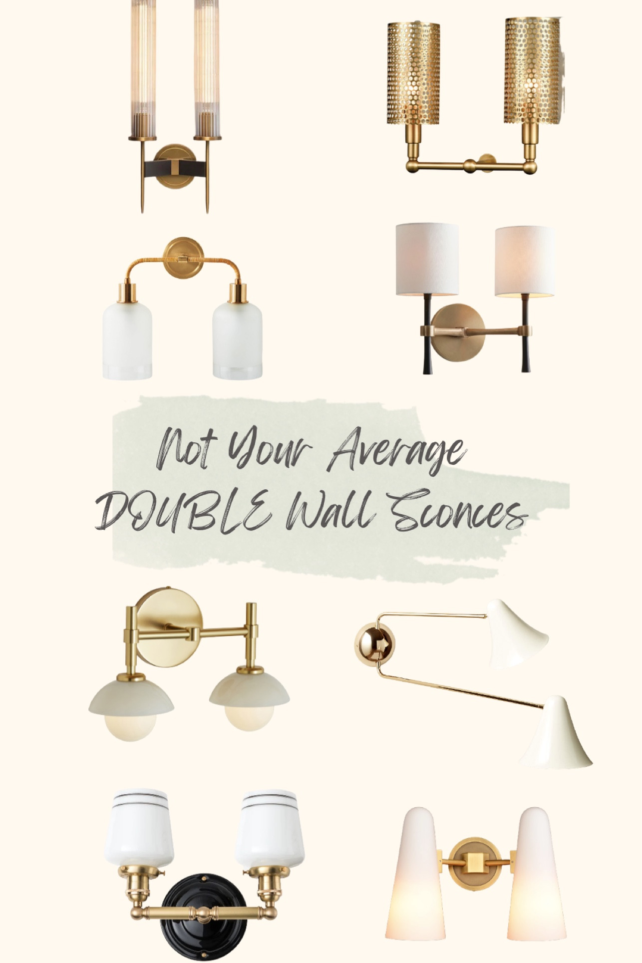 Unique double wall sconce finds - perfect for hallways and bathrooms

#LTKhome