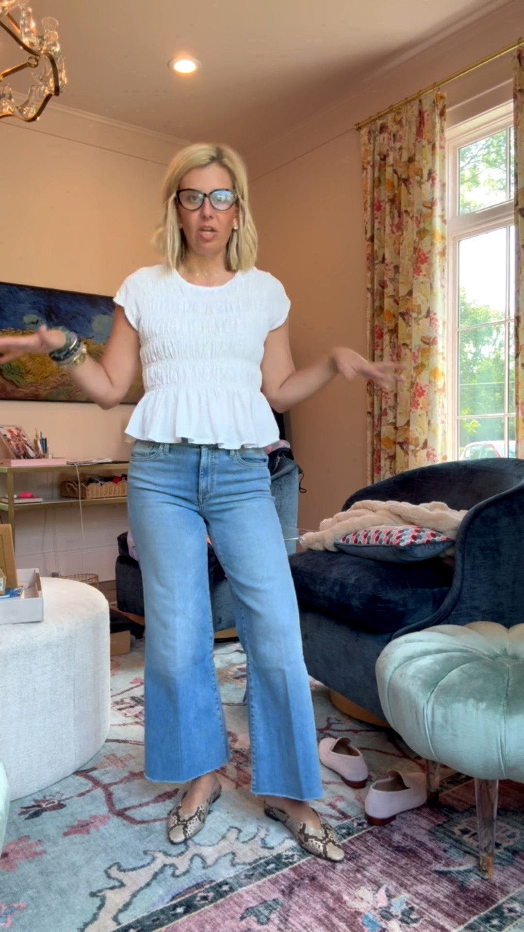 Do yall love my new shoes as much as I do? I mean I’m totally dressing these up and down. ￼
Top - xs
Jeans - 26P (1964 wash)
Shoes - 8 tts

#LTKdayinmylife #LTKootd #LTKmomlife