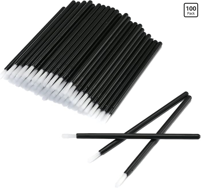 100 Pcs Disposable Makeup Lip Brushes PYO Cookie Paint Brushes Nail Polish Brushes Cosmetic Lip B... | Amazon (US)
