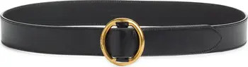 Saint Laurent Oval Buckle Leather Belt | Nordstrom | Nordstrom