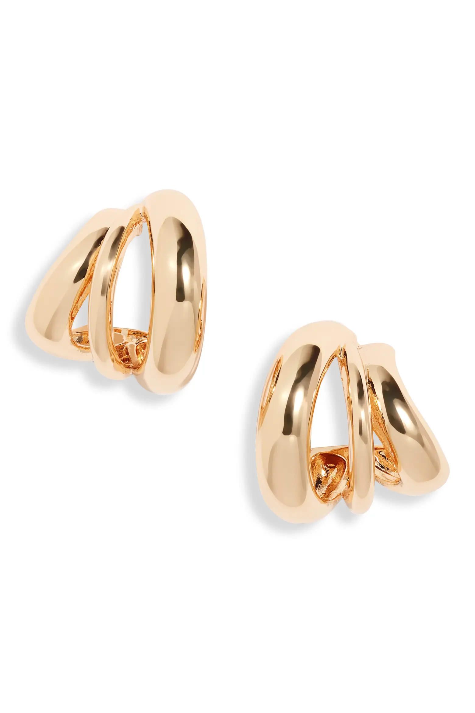 Curved Triple Hoop Earrings (Women) | Nordstrom | Nordstrom