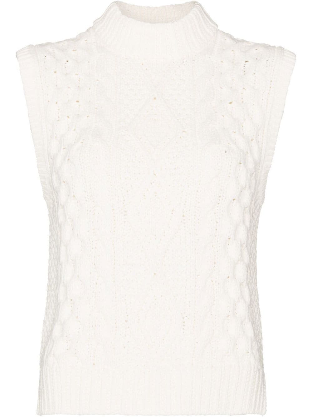 cable-knit crew neck vest | Farfetch Global