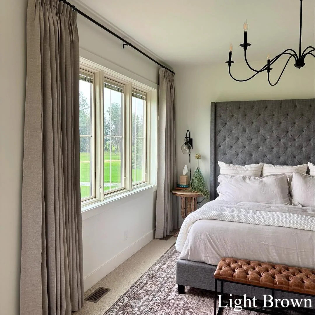 Haven Blackout Yarn-Dyed Faux Linen Curtains & Drapes Pleated | Tailorvibe