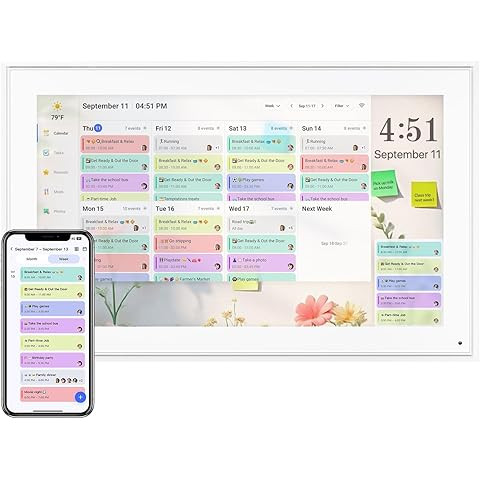 Skylight Calendar: 15-inch Wall Planner Digital Calendar & Chore Chart, Smart Touchscreen Interac... | Amazon (US)
