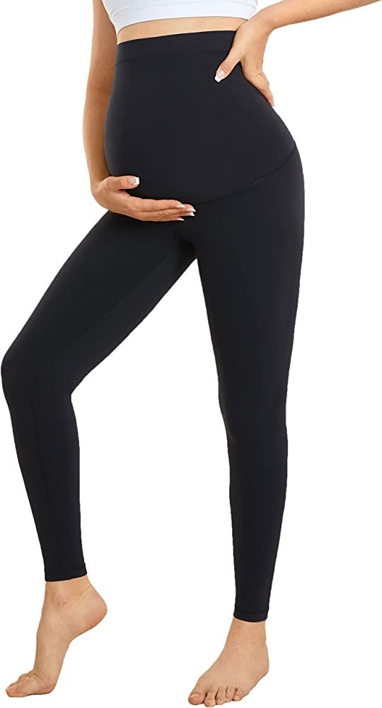 Gratlin Women's Maternity Leggings Over The Belly Work Pants Yoga Active Wear Workout Leggings Pr... | Amazon (US)
