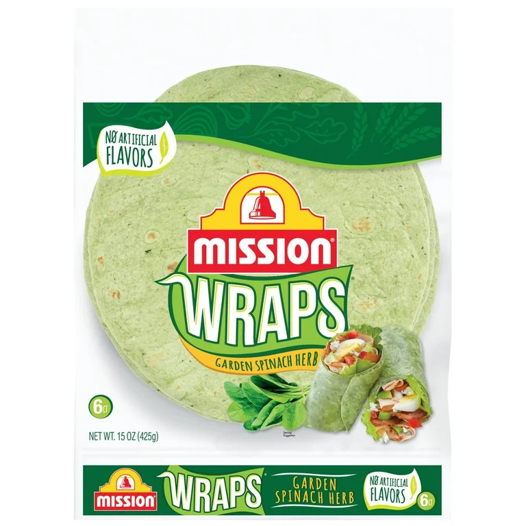 Mission Wraps Garden Spinach, 6 Count | Walmart (US)