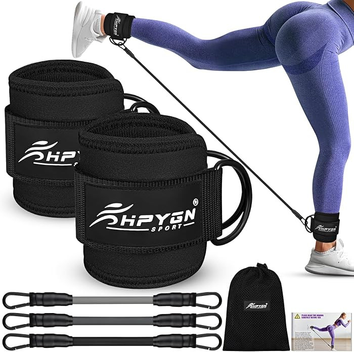 HPYGN Ankle Resistance Bands, Ankle Bands for Working Out with Cuffs, Resistance Bands for Leg Bu... | Amazon (US)