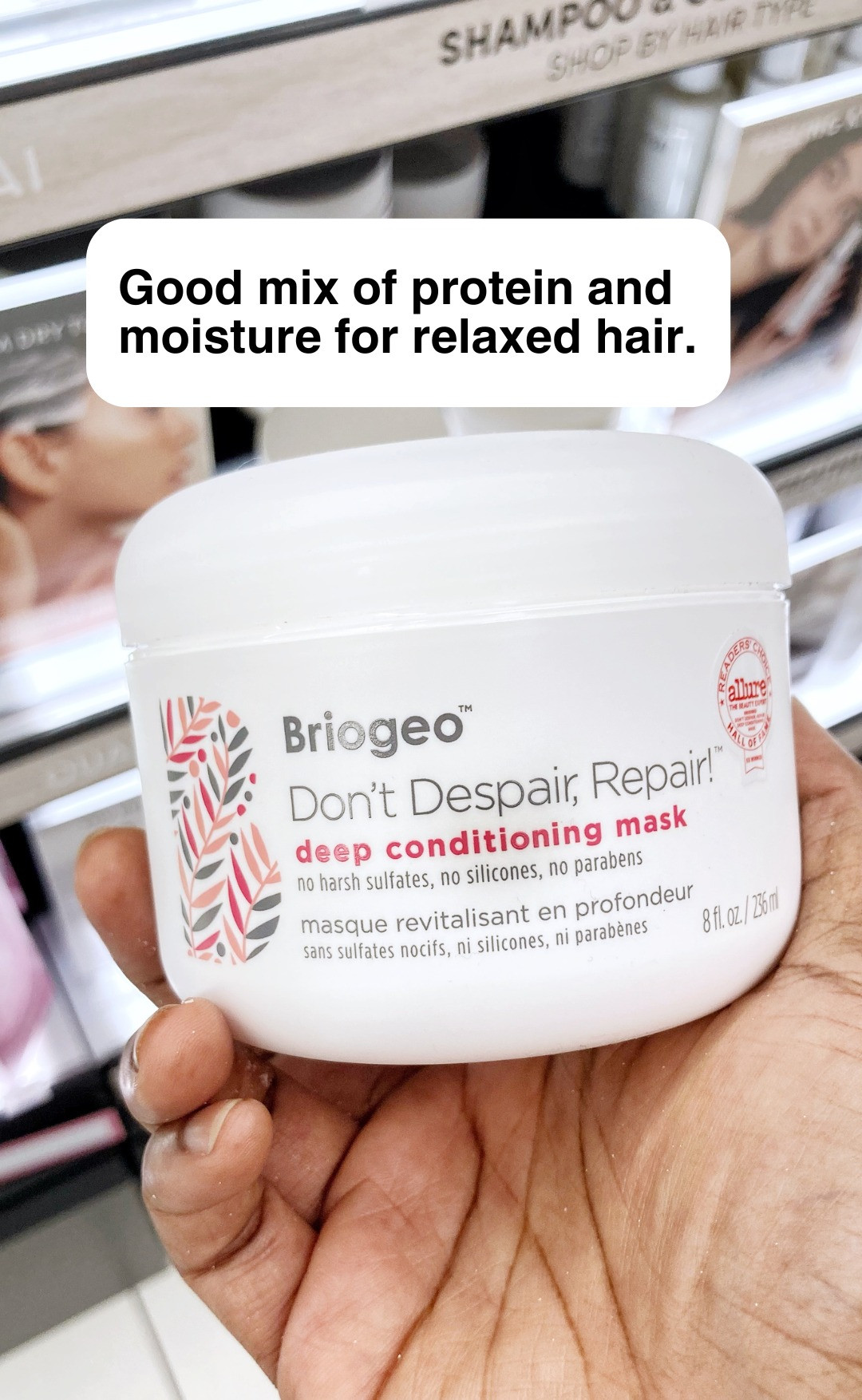 This Briogeo hair mask is a good mix of protein and moisture, so it's an easy win if that's what you're striving for on your wash days. It leaves my relaxed hair feeling soft and smooth. Tap the pin to see more and shop.
#LTKhair #hairproducts 

 #LTKOver40 #LTKBeauty