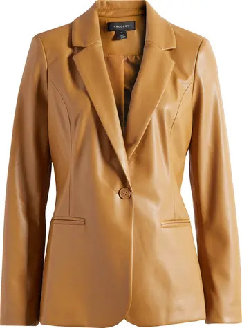Halogen® Faux Leather Blazer | Nordstrom | Nordstrom