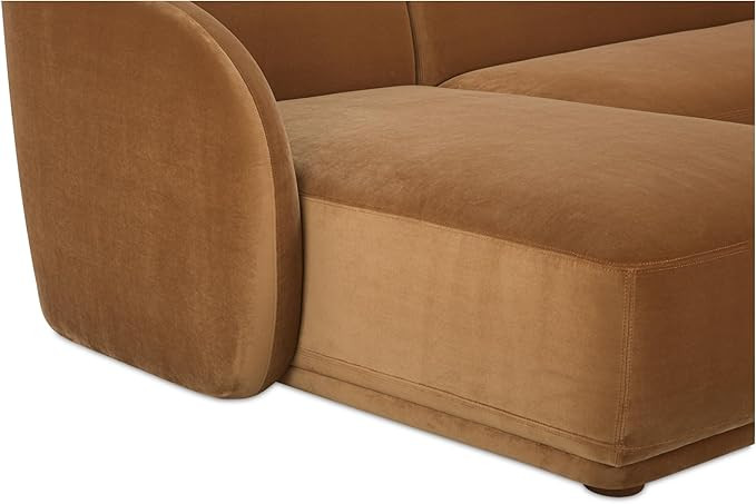 Eowyn Left-Facing Sectional Sofa, 4-Seater, Vintage-Inspire Bouclé Upholstery, Faux Mohair Velve... | Amazon (US)