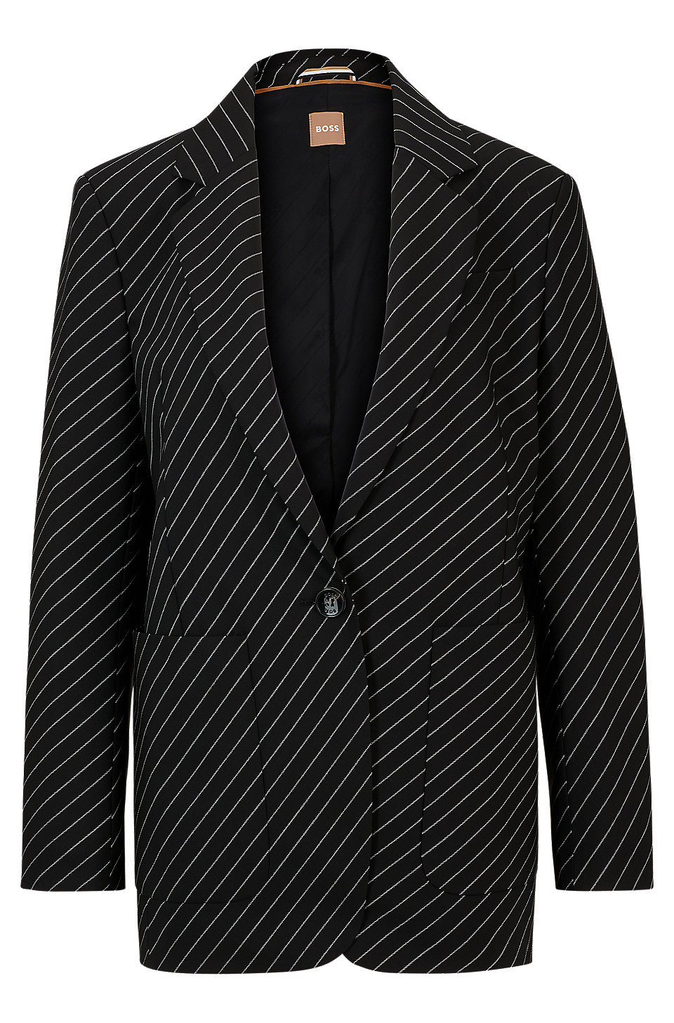 Oversize-fit jacket in striped stretch wool | Hugo Boss (US)