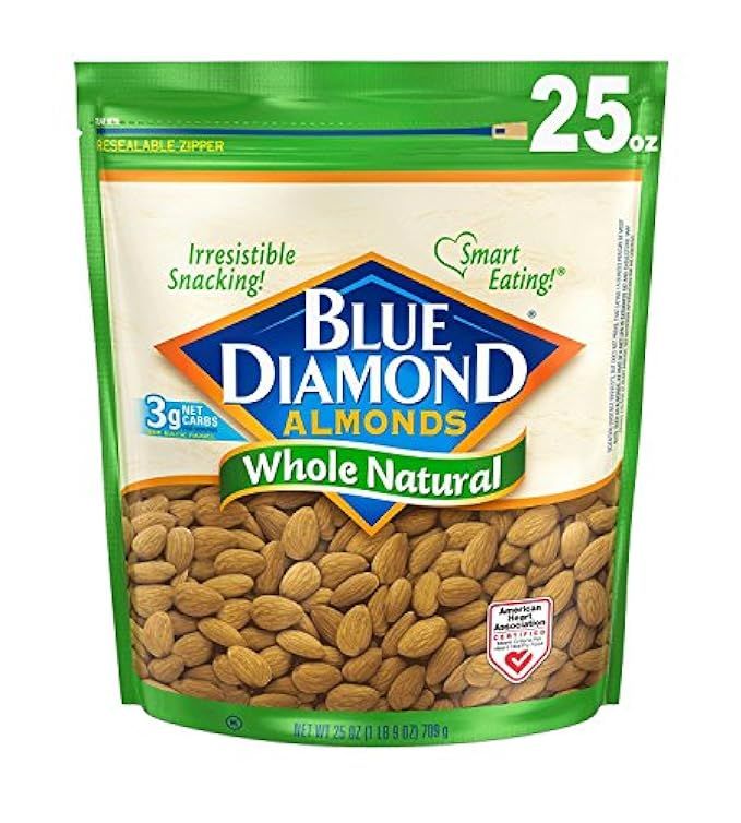 Blue Diamond Almonds, Whole Natural Raw Almonds, 25 Ounce | Amazon (US)
