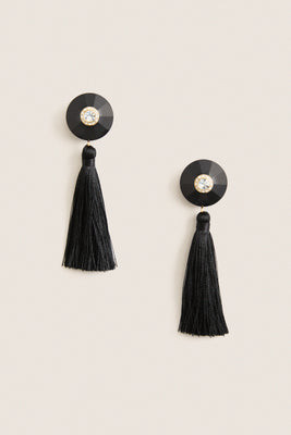 Black Tassel Earrings | Tuckernuck (US)
