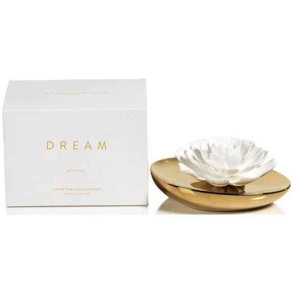 Zodax "Dream" Porcelain Flower Diffuser, White Rose - Walmart.com | Walmart (US)