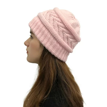 XMMSWDLA Womens Winter Hat Knit Winter Hats for Women Soft Stretch Warm Ski Cap Beanie Hats for Women | Walmart (US)