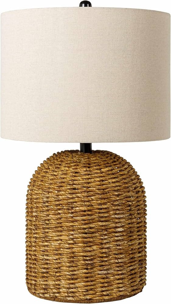 Pontresina Boho Jute Bedside Table Lamp for Bedroom Nightstand - End Side Lighting for Living Roo... | Amazon (US)
