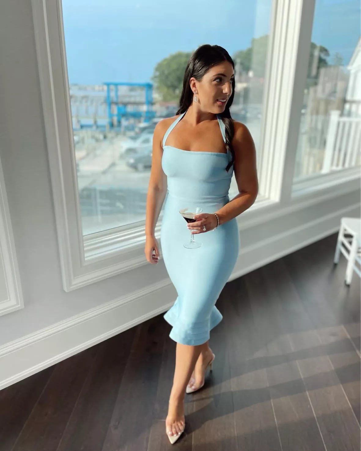 wedding guest dresses midi Wedding-Guest Dress with Shoulder Ties Dusty Blue / 10 this handpicked collection combines Ever gabguzzo on LTK