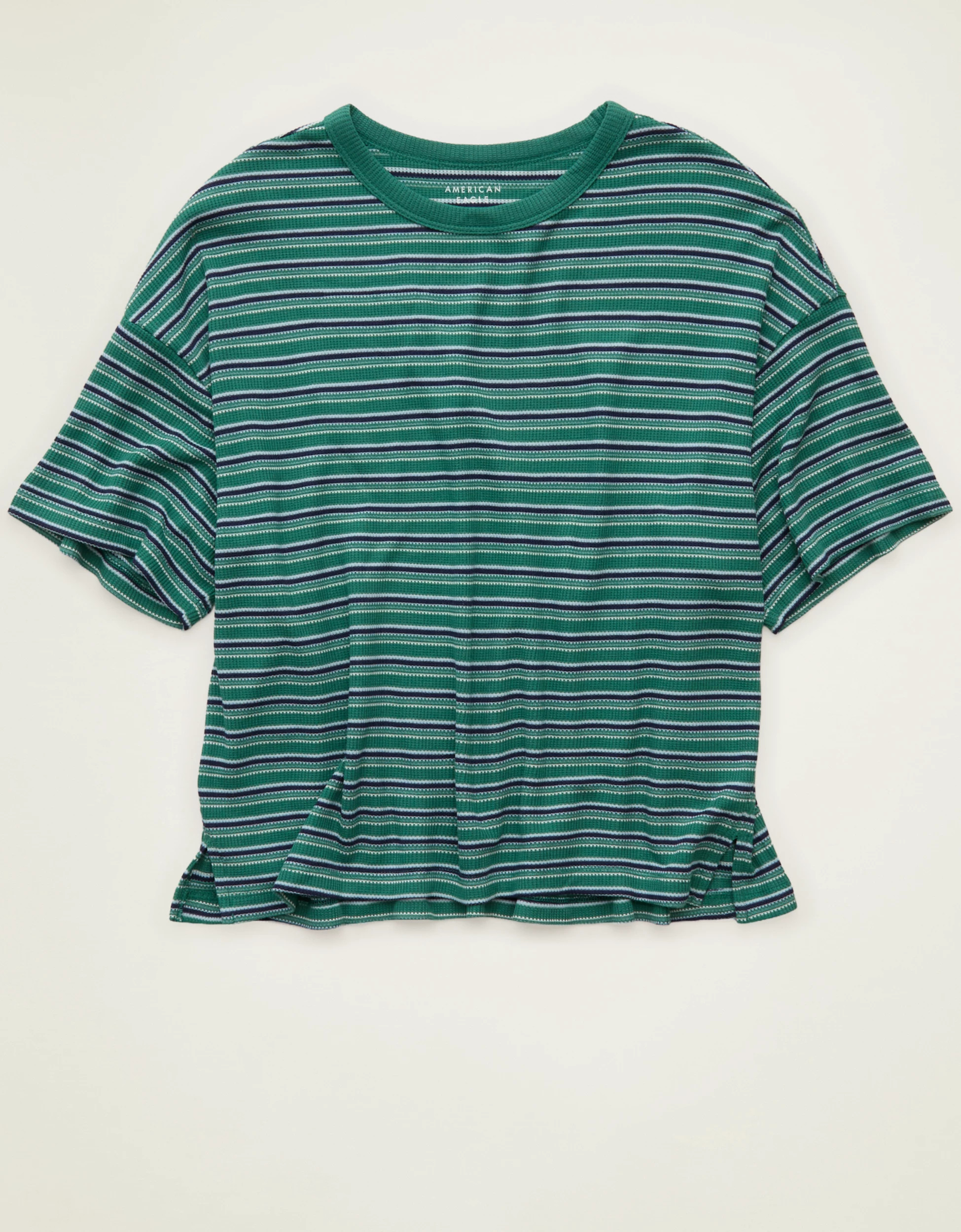 AE Soft & Sexy Waffle Crew Neck Tee | American Eagle Outfitters (US & CA)