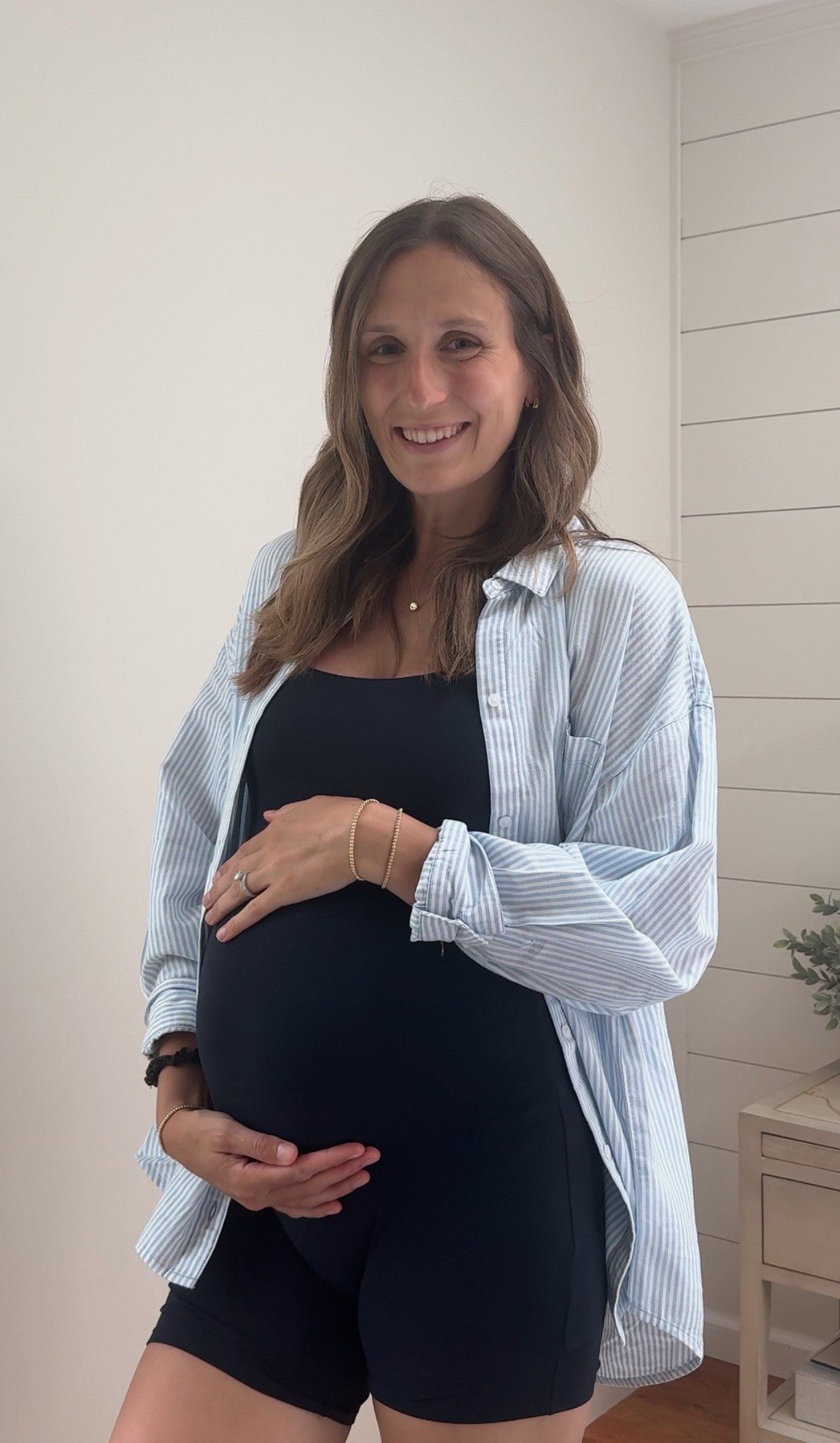 Maternity outfit go to for this summer!☀️
Wearing my normal size small in the bodysuit and sized up to a large on the button up!
Maternity outfit// bump style// pregnancy outfit

#LTKBump #LTKStyleTip