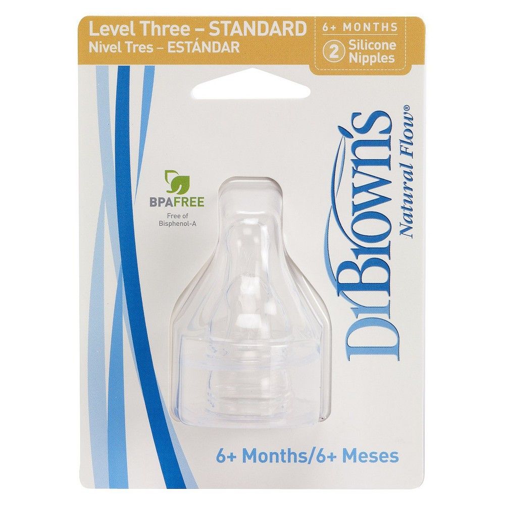 Dr. Brown's Standard Nipples Level 3 (2pk), Clear | Target