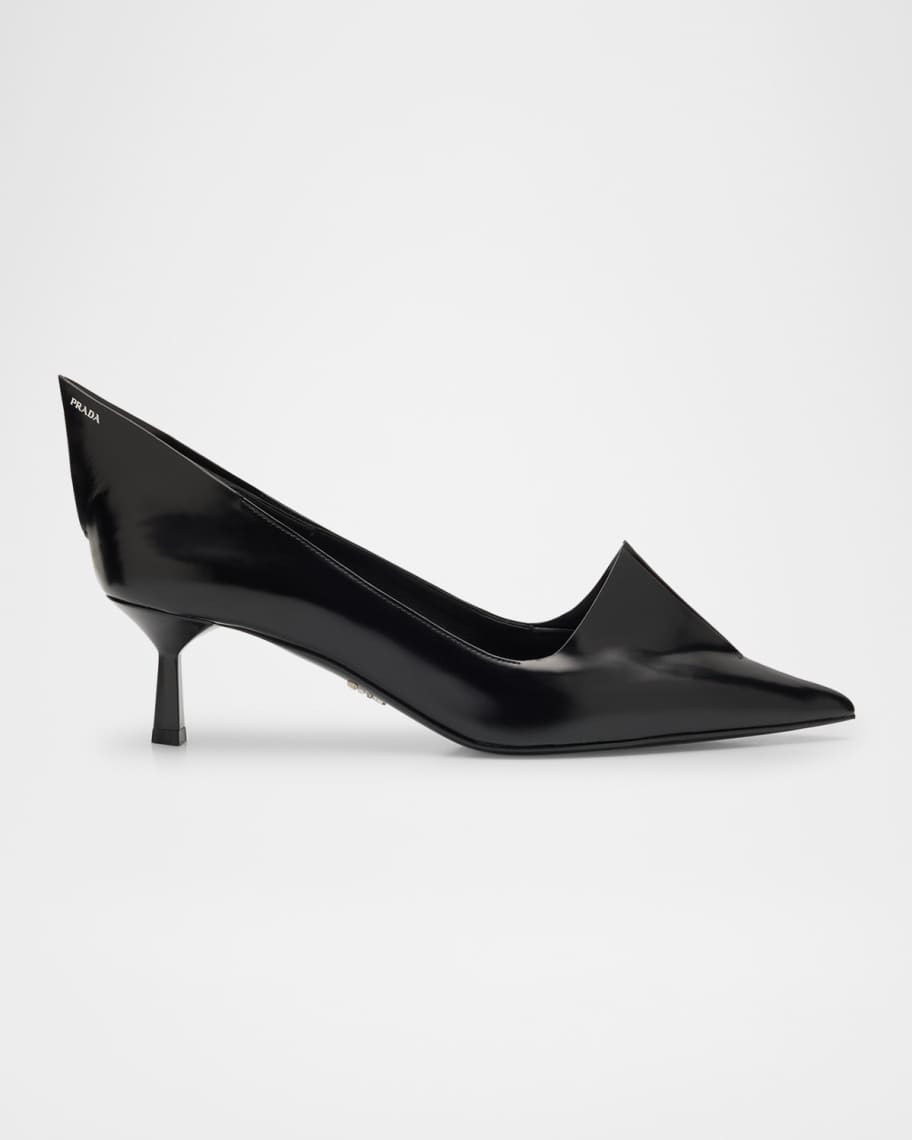 Prada Modellerie Spiked Leather Pumps | Neiman Marcus