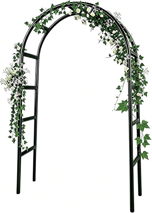 RUBFAC 7.8ft Garden Arch Trellis for Climbing Plants Outdoor, Metal Arch Frame Garden Arbors and ... | Amazon (US)