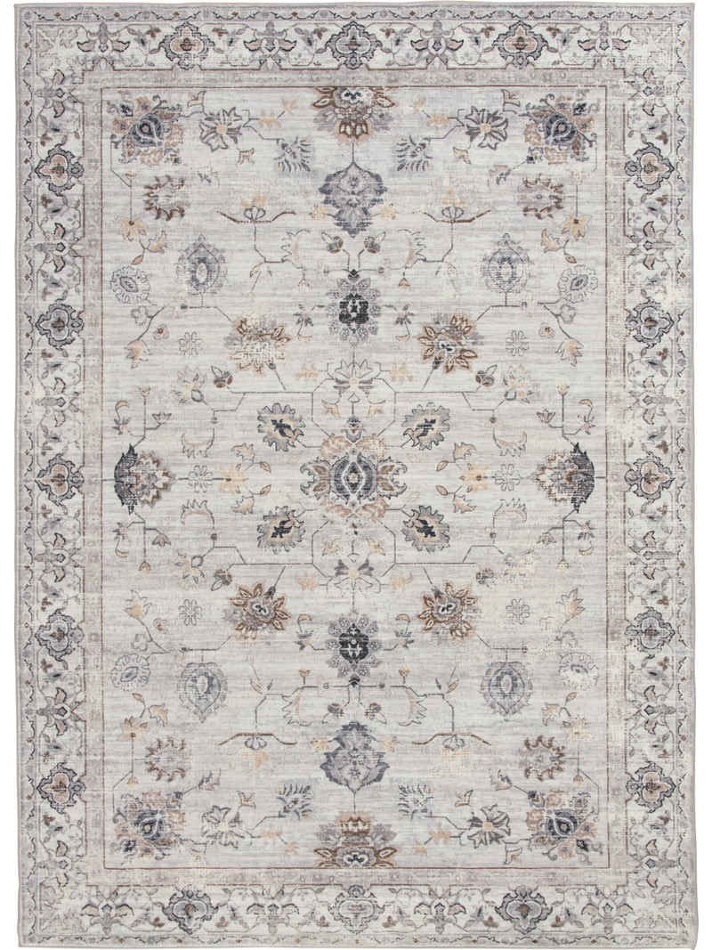 Better Homes & Gardens Persian Blooms Ivory Faux Fur Indoor Area Rug, 5'x7' | Walmart (US)