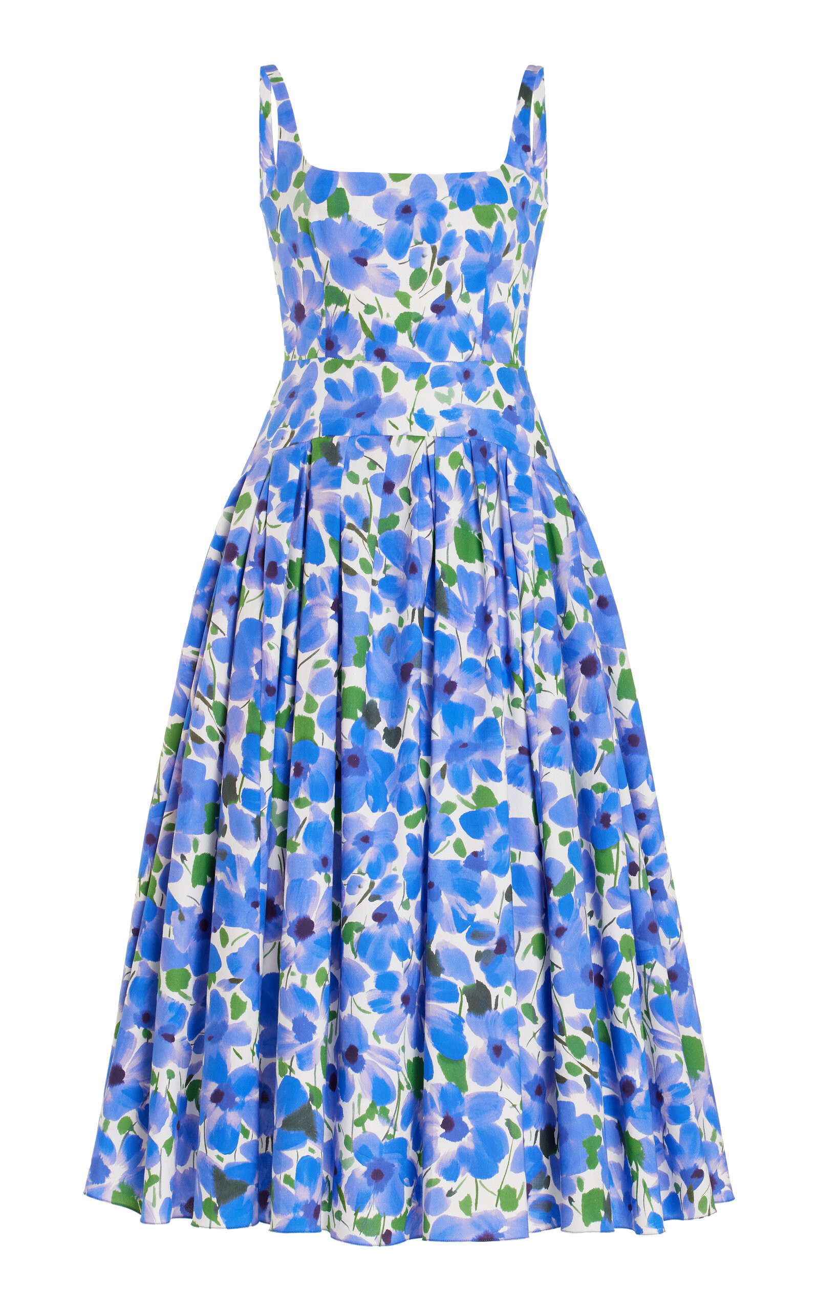 Floral Stretch-Cotton Midi Dress | Moda Operandi (Global)