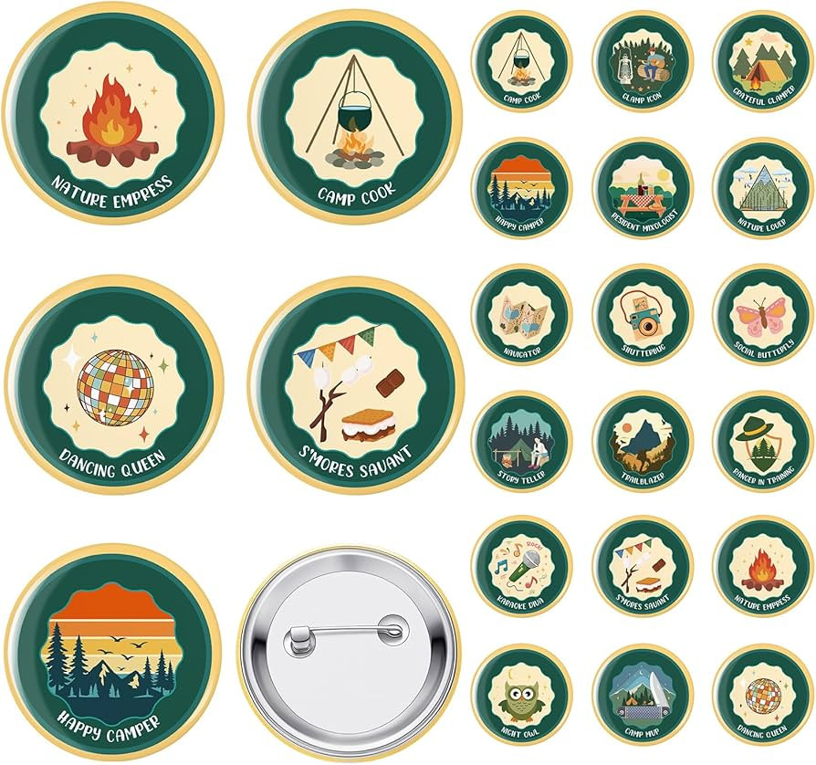 18 Pcs Camping Bachelor Party Badge Set Bachelorette Camp Party Favors Last Trail Before the Veil... | Amazon (US)