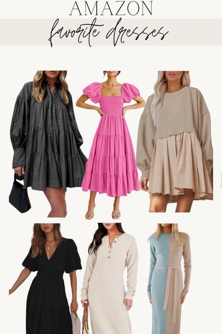 Some of my favorite dresses from Amazon 😍 I am so obsessed with all of these! You can wear them for any occasion + they come in other colors too 🙌🏼 you need!!!✨

#LTKworkwear #LTKfindsunder50 #LTKstyletip