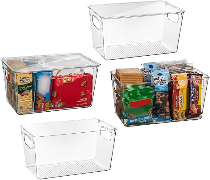 ClearSpace Plastic Pantry Organization and Storage Bins with Lids – Perfect Kitchen Organizatio... | Amazon (US)