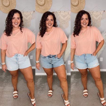Midsize jean shorts try on haul from Target 🎯 
All size 14 
Left: 4.5” inseam, favorite! Could size up due to no stretch 
Middle: 3” inseam, stretchy 
Right: 3.5” inseam, stretchy 
#shorts #jeans #denim #denimshorts #affordablefashion #springstyle #ootd #outfitinspo #casualoutfits #summerfashion #sandals #vacationoutfits 

#LTKSeasonal #LTKcurves #LTKstyletip