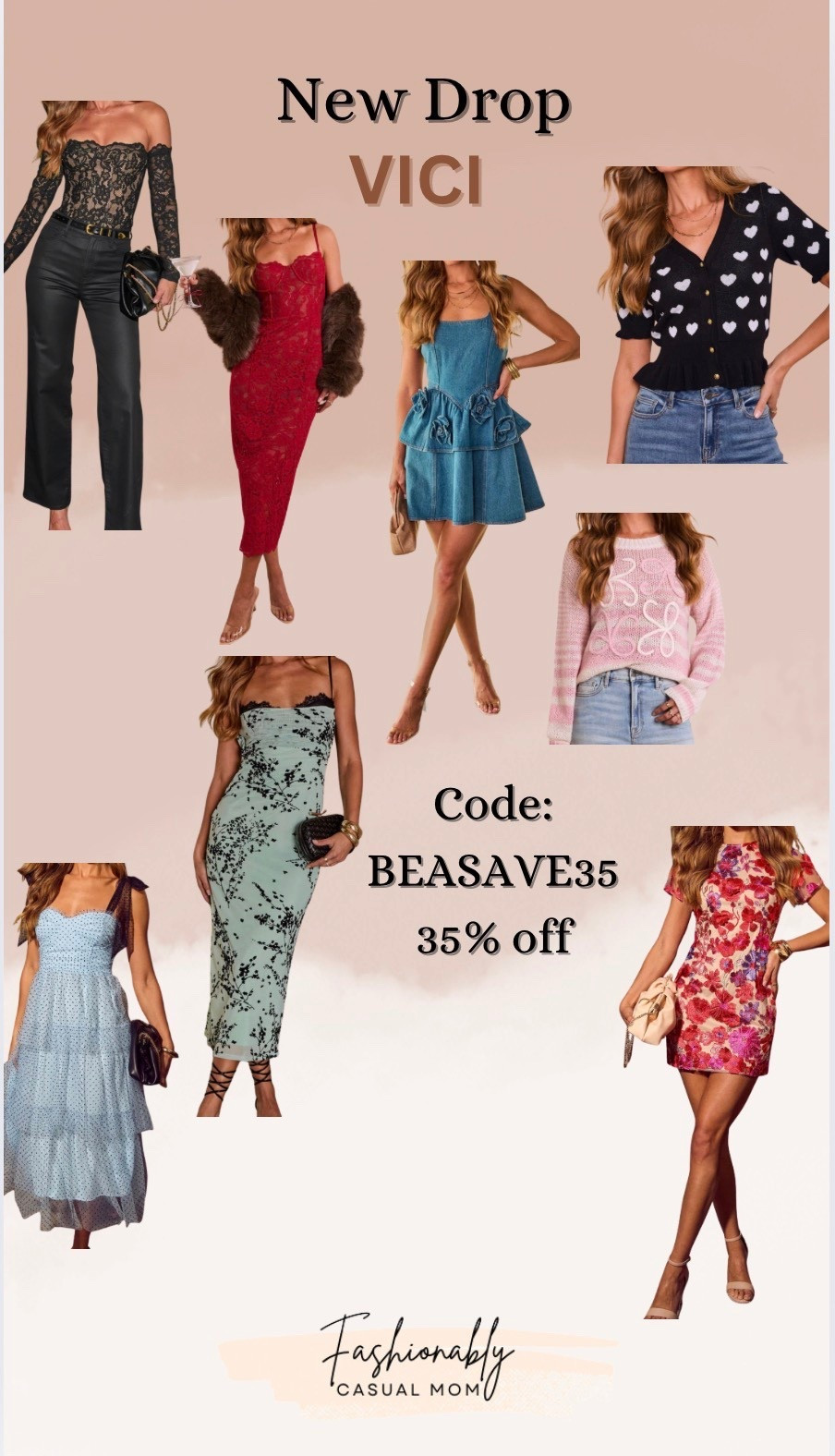 New drop
Vici most hearted collection
Use code: BEASAVE35
For 35% off sitewide 

#LTKFindsUnder50 #LTKFindsUnder100 #LTKActive