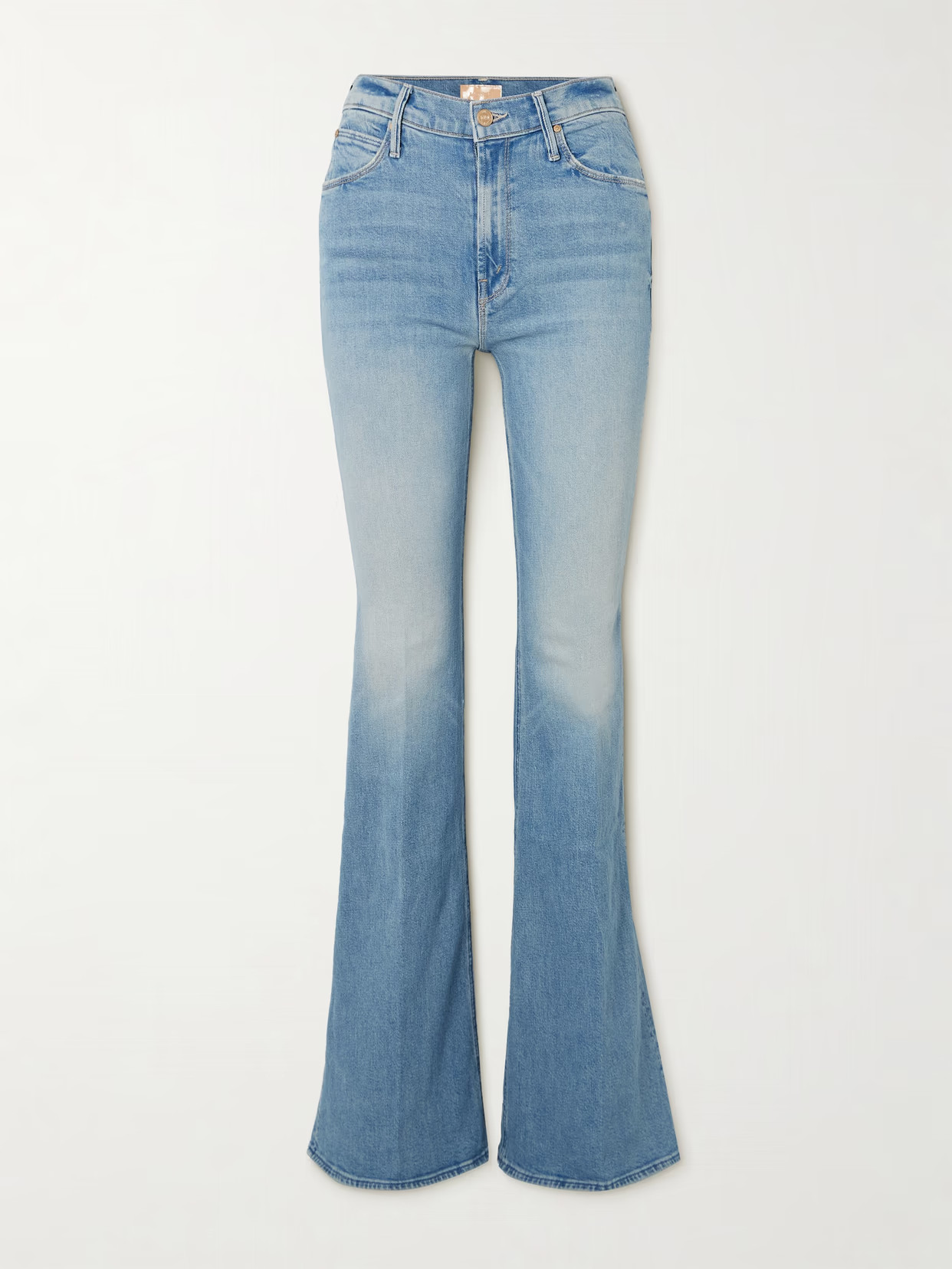 Mother - The Doozy High-rise Flared Recycled Jeans - Blue | NET-A-PORTER (US)