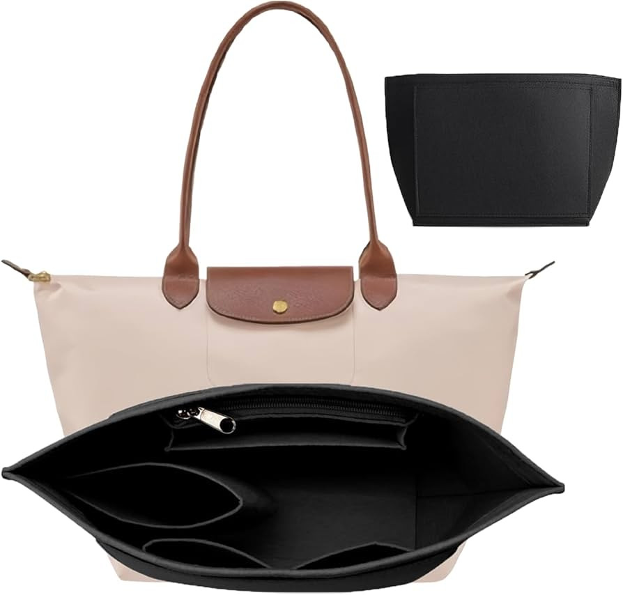 Berelin Bag Insert Organizer, Purse Insert Organizer With Zipper,Multi-Pocket Felt Handbag Organi... | Amazon (UK)