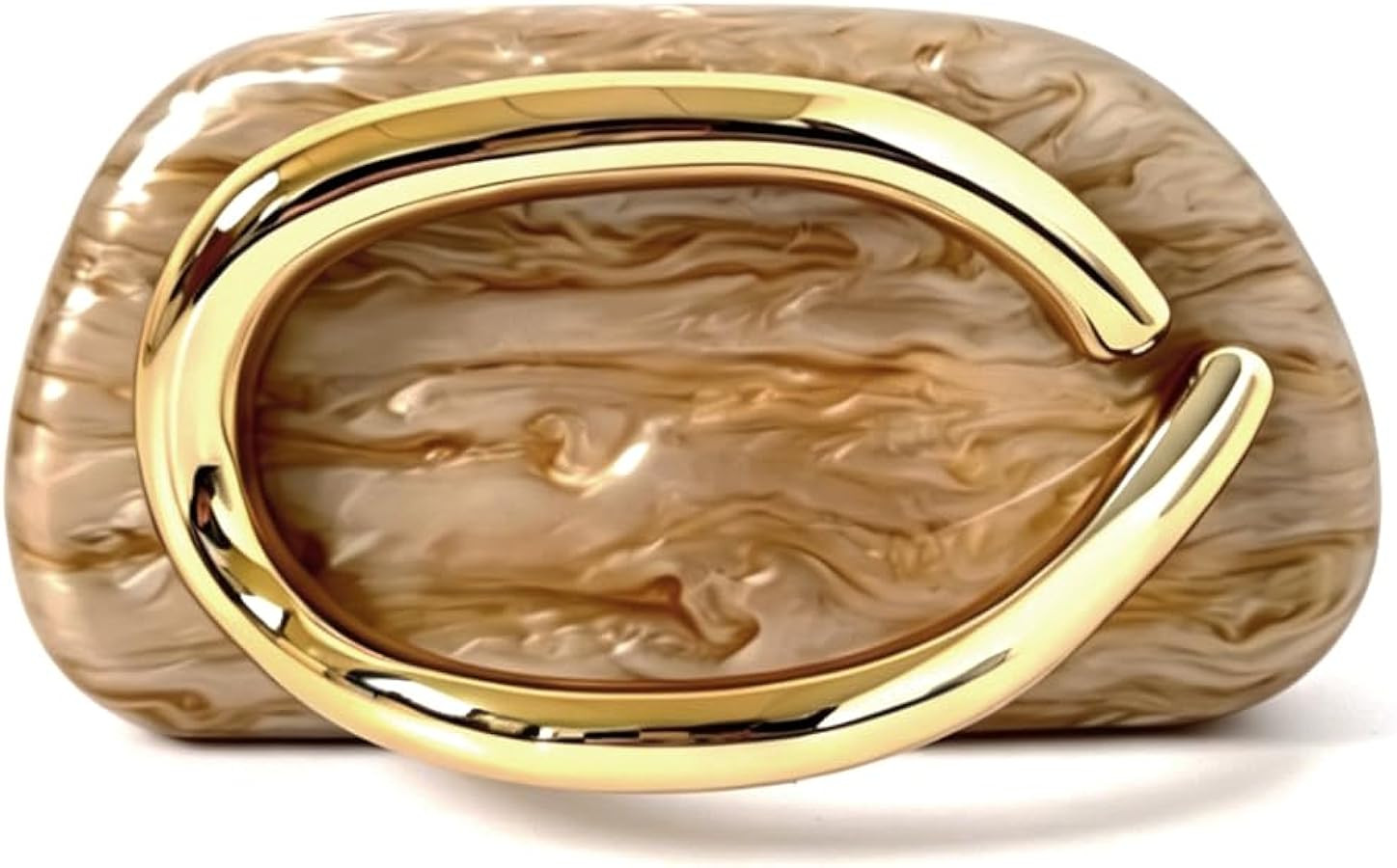 Acrylic Clutch Purse for Women Classic Round Acrylic Evening Handbag Vintage Metal Handlebars Bag... | Amazon (US)