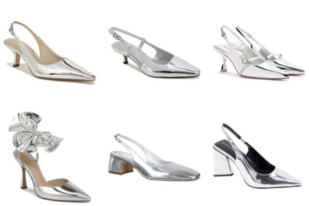 Silver shoes, sling back, holiday shoes, 

#LTKCyberWeek #LTKHoliday #LTKshoecrush