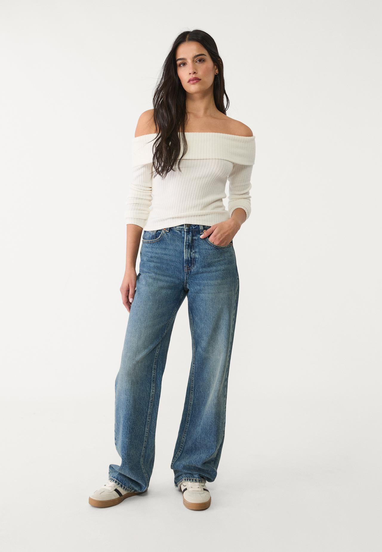 D92 straight wide-leg jeans | Stradivarius (UK)