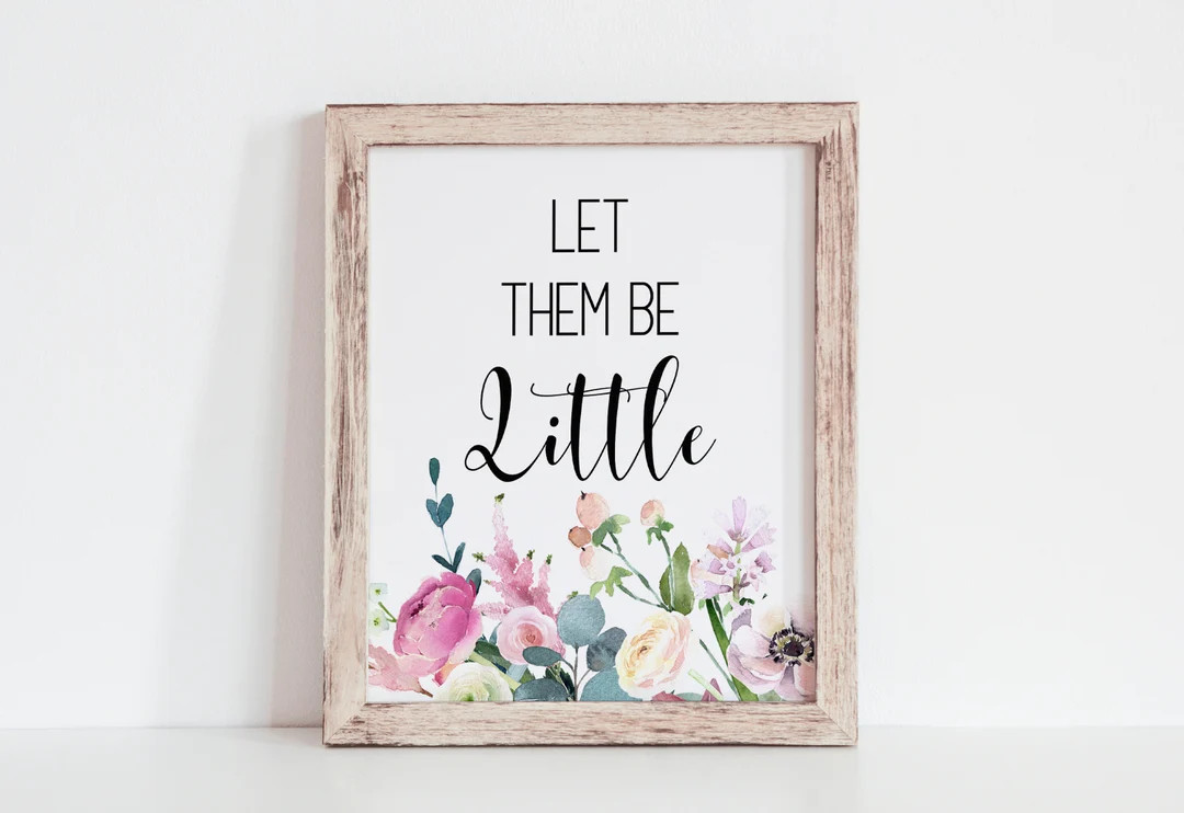 Let Them Be Little Wall Art Printable, Floral Nursery Print, Boho Wall Art, Instant Download | Etsy (US)