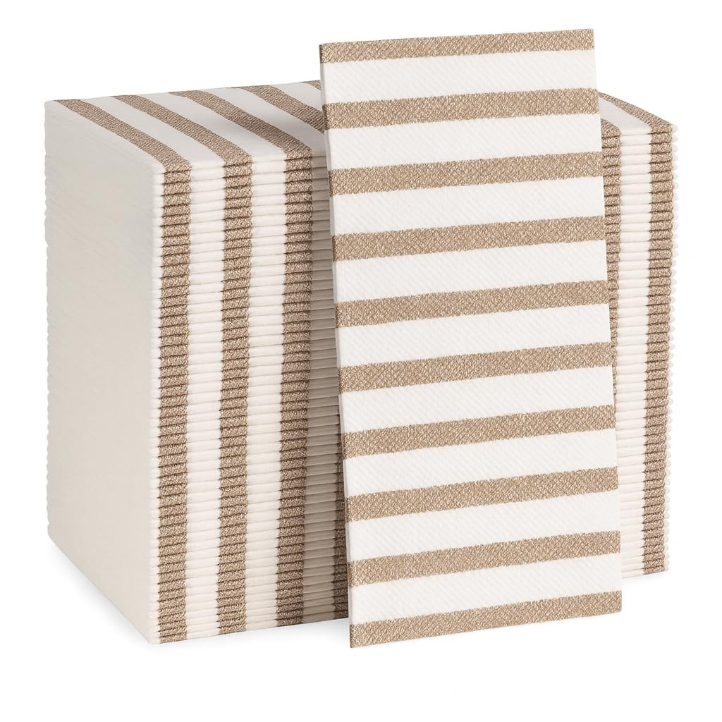 Made in Italy Linen-Feel Disposable Guest Towels - Premium Airlaid Cloth-Like Bathroom Napkins, S... | Amazon (US)