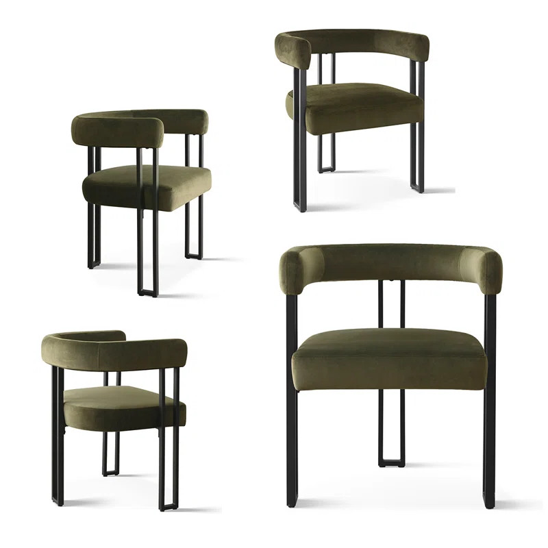 Beore Velvet Upholstered Armchair (Set of 4) | Wayfair North America
