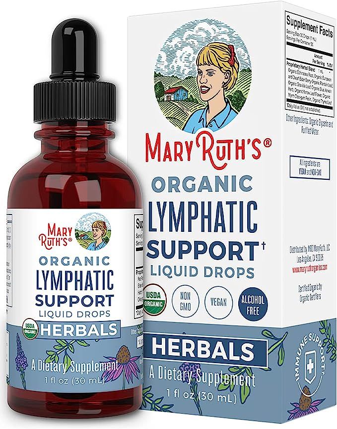 Lymphatic Drainage | Lymphatic Support Drops | USDA Organic Lymphatic Cleanse with Echinacea & El... | Amazon (US)