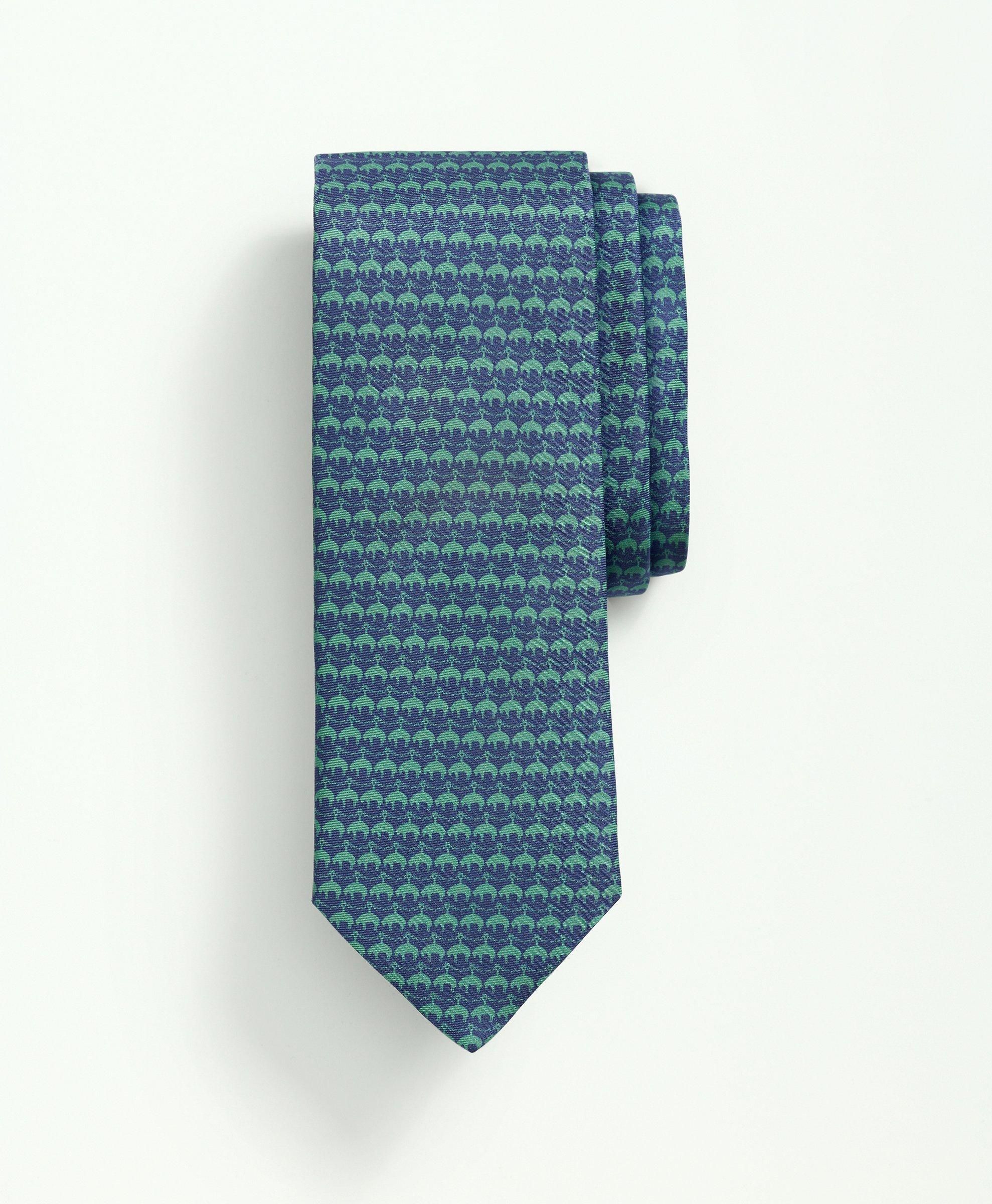Silk Fleece Print Tie | Brooks Brothers