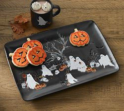 Scary Squad Stoneware Rectangular Serving Platter | Pottery Barn (US)