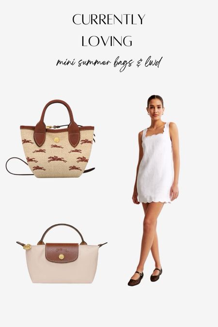 Currently loving: mini summer bags and a classic white dress. These mini bags are under $300! Also, I’ve been on the hunt for all things scallop.

Mini handbag, raffia bag, long champ, designer bag, luxury finds, white dress, scallop dress, linen dress,  mini pliage, abercrombie and fitch.

#LTKitbag #LTKstyletip